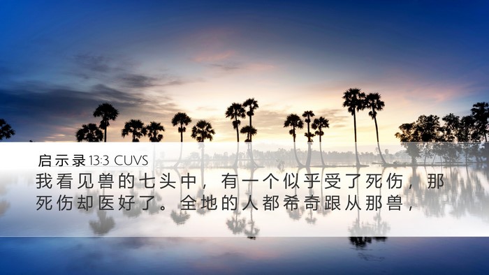 启 示 录 13:3 CUVS Bible Verse Image