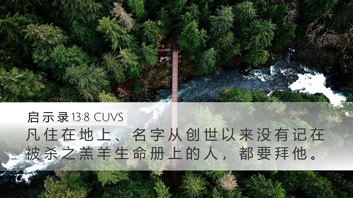 启 示 录 13:8 CUVS Bible Verse Image
