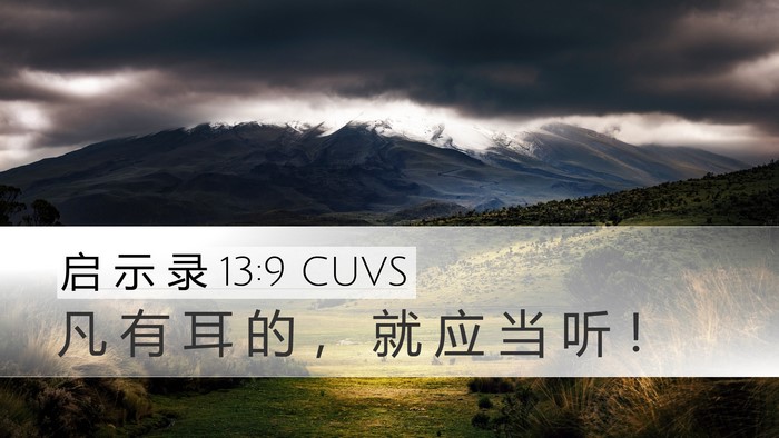 启 示 录 13:9 CUVS Bible Verse Image