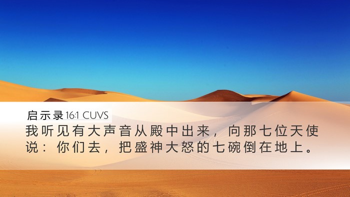 启 示 录 16:1 CUVS Bible Verse Image