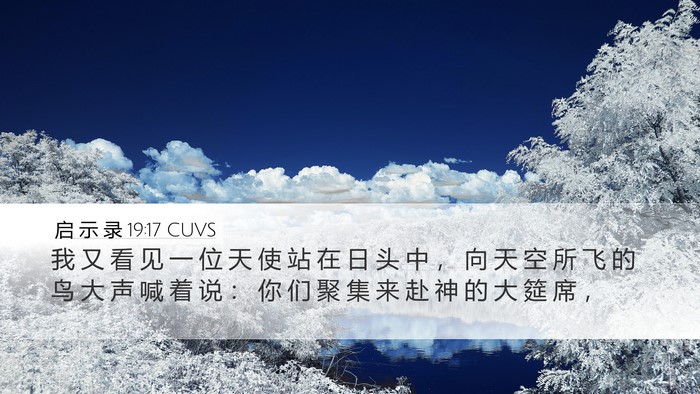 启 示 录 19:17 CUVS Bible Verse Image