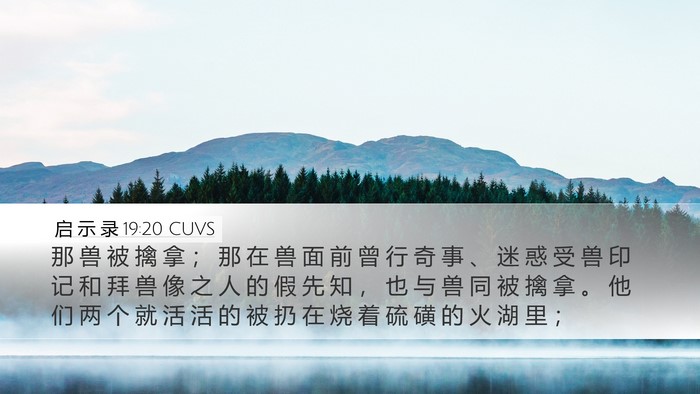 启 示 录 19:20 CUVS Bible Verse Image