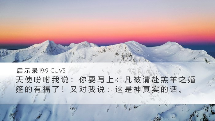 启 示 录 19:9 CUVS Bible Verse Image
