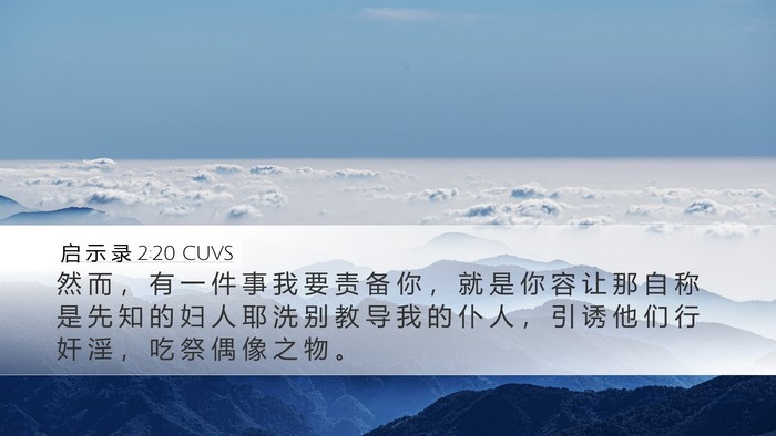 启 示 录 2:20 CUVS Bible Verse Image