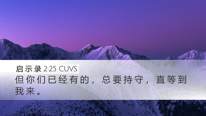 启 示 录 2:25 CUVS Bible Verse Image