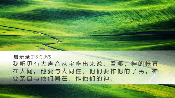 启 示 录 21:3 CUVS Bible Verse Image