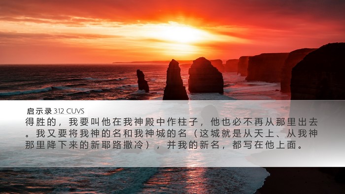 启 示 录 3:12 CUVS Bible Verse Image