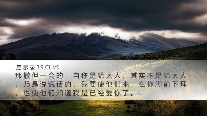 启 示 录 3:9 CUVS Bible Verse Image
