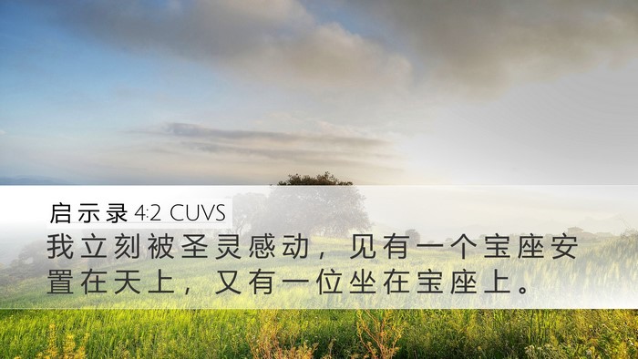 启 示 录 4:2 CUVS Bible Verse Image