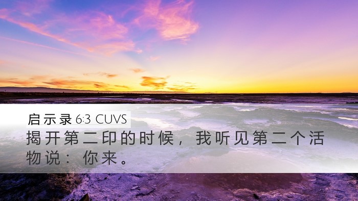 启 示 录 6:3 CUVS Bible Verse Image