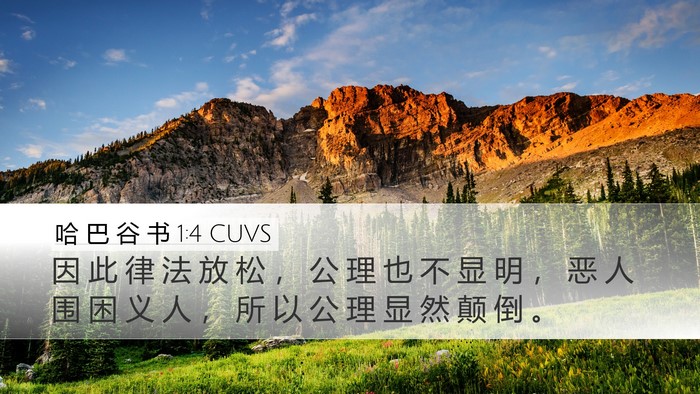 哈 巴 谷 书 1:4 CUVS Bible Verse Image
