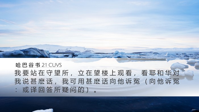 哈 巴 谷 书 2:1 CUVS Bible Verse Image