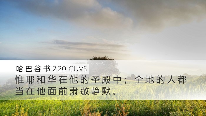 哈 巴 谷 书 2:20 CUVS Bible Verse Image