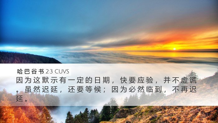 哈 巴 谷 书 2:3 CUVS Bible Verse Image