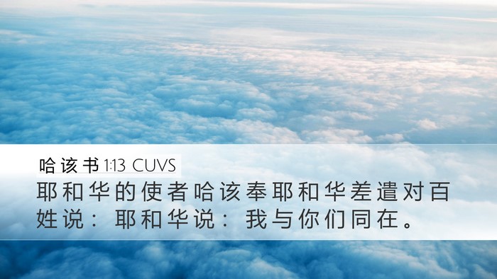 哈 该 书 1:13 CUVS Bible Verse Image