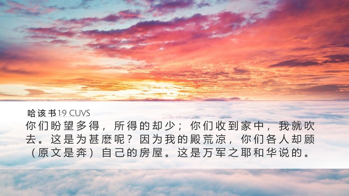哈 该 书 1:9 CUVS Bible Verse Image