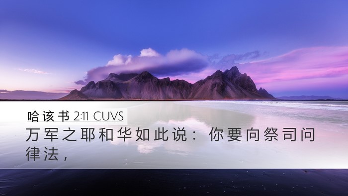 哈 该 书 2:11 CUVS Desktop Wallpaper - 万 军 之 耶 和 华 如 此 说 ： 你 要 - Desktop Bible Verse Wallpaper