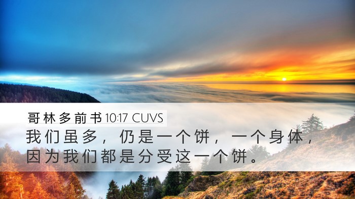 哥 林 多 前 书 10:17 CUVS Bible Verse Image