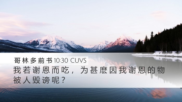 哥 林 多 前 书 10:30 CUVS Bible Verse Image
