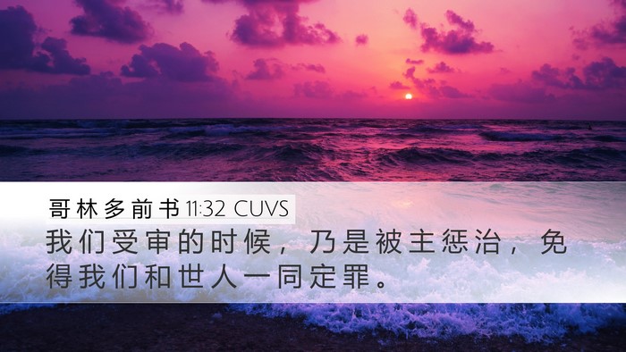 哥 林 多 前 书 11:32 CUVS Bible Verse Image