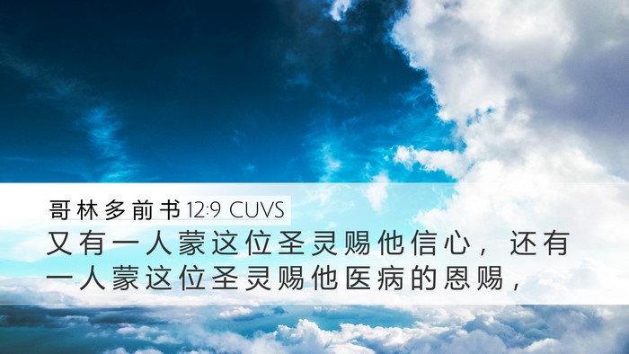 哥 林 多 前 书 12:9 CUVS Bible Verse Image