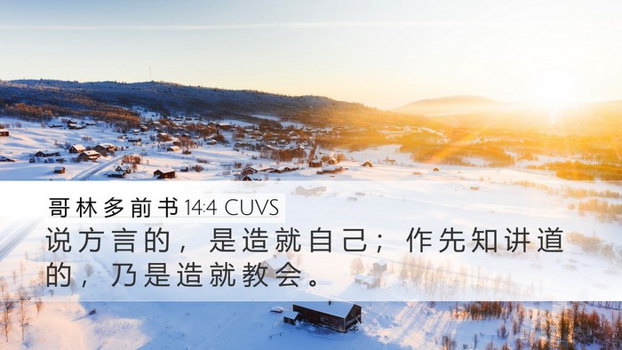 哥 林 多 前 书 14:4 CUVS Bible Verse Image
