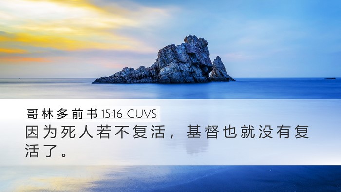 哥 林 多 前 书 15:16 CUVS Bible Verse Image
