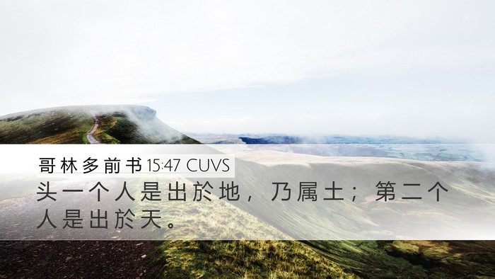 哥 林 多 前 书 15:47 CUVS Bible Verse Image
