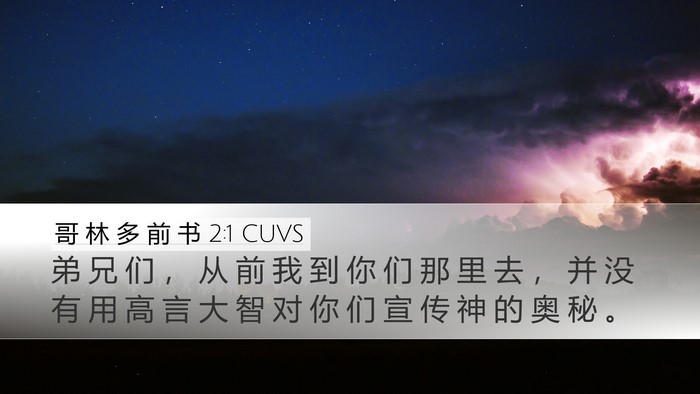 哥 林 多 前 书 2:1 CUVS Bible Verse Image