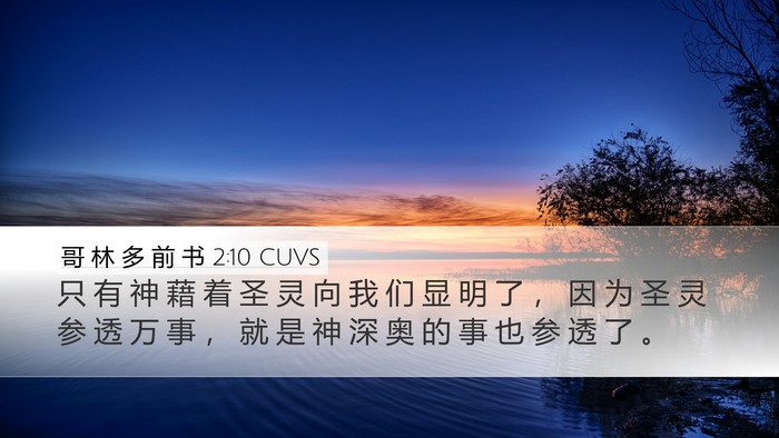 哥 林 多 前 书 2:10 CUVS Bible Verse Image