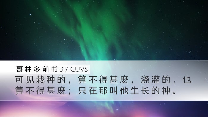 哥 林 多 前 书 3:7 CUVS Bible Verse Image