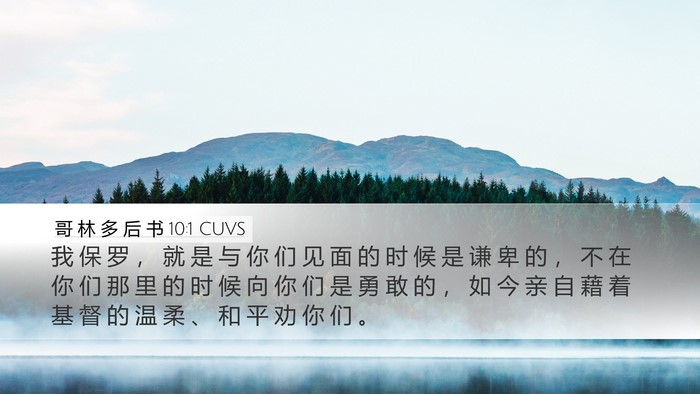哥 林 多 后 书 10:1 CUVS Bible Verse Image