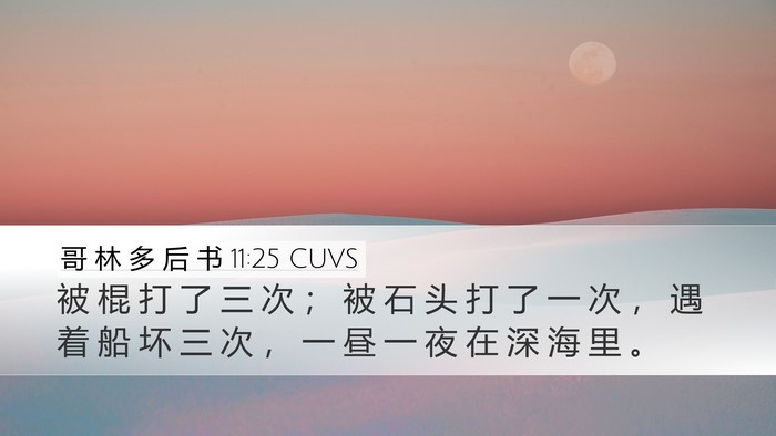 哥 林 多 后 书 11:25 CUVS Bible Verse Image