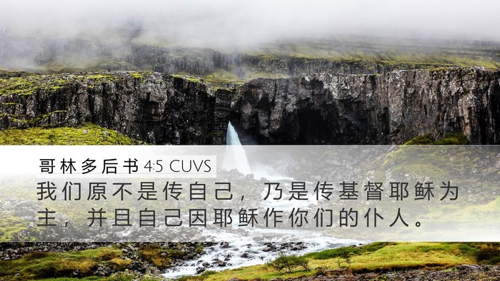 哥 林 多 后 书 4:5 CUVS Bible Verse Image