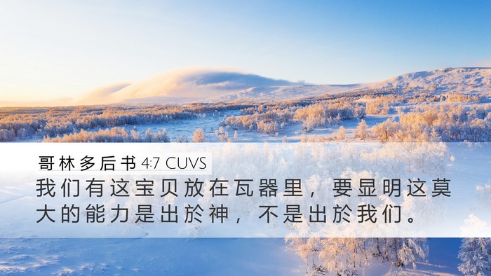 哥 林 多 后 书 4:7 CUVS Bible Verse Image
