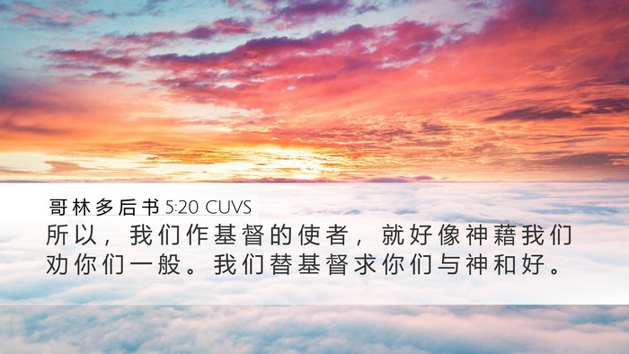 哥 林 多 后 书 5:20 CUVS Bible Verse Image