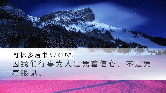 哥 林 多 后 书 5:7 CUVS Bible Verse Image