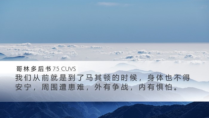 哥 林 多 后 书 7:5 CUVS Bible Verse Image