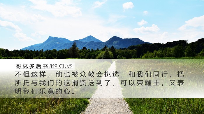 哥 林 多 后 书 8:19 CUVS Bible Verse Image