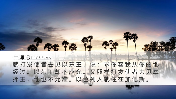 士 师 记 11:17 CUVS Bible Verse Image