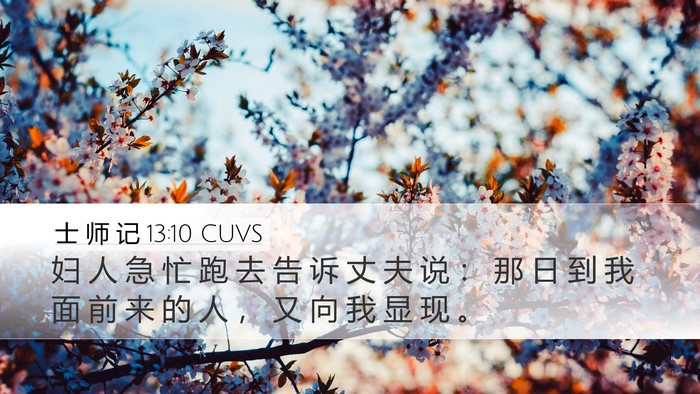 士 师 记 13:10 CUVS Bible Verse Image