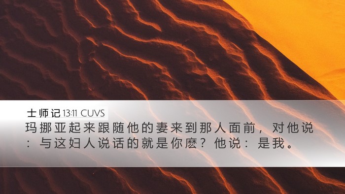 士 师 记 13:11 CUVS Bible Verse Image