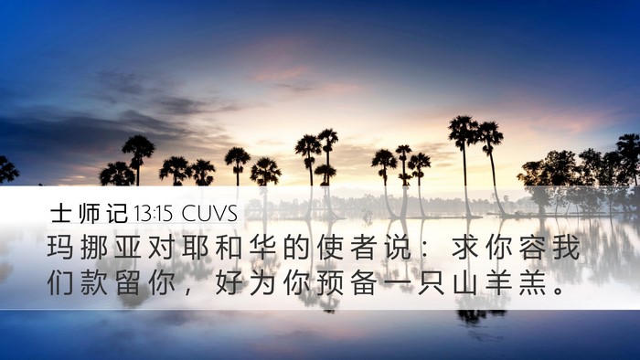 士 师 记 13:15 CUVS Bible Verse Image