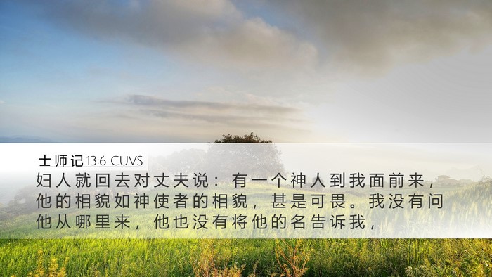 士 师 记 13:6 CUVS Bible Verse Image