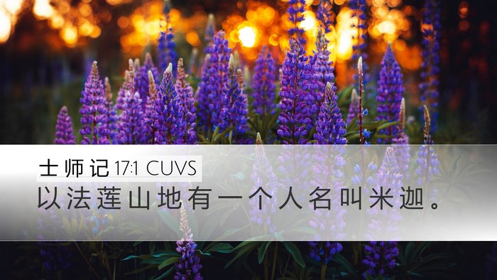 士 师 记 17:1 CUVS Bible Verse Image