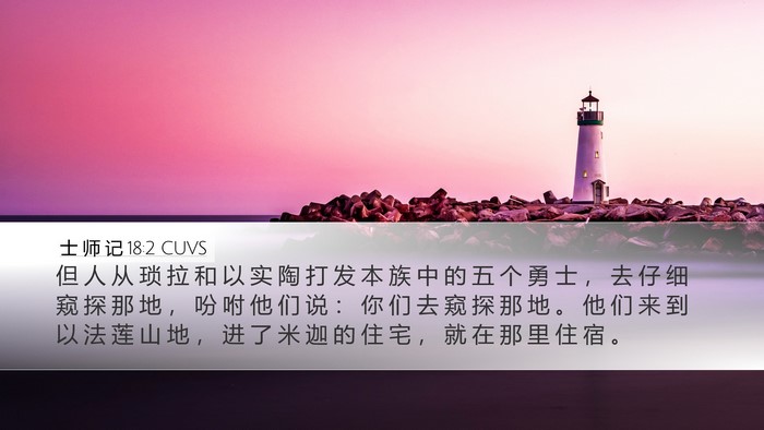 士 师 记 18:2 CUVS Bible Verse Image