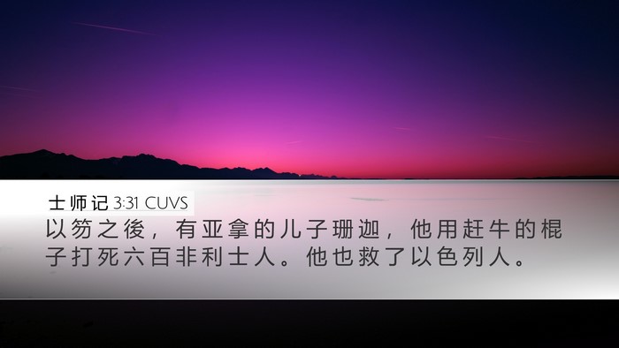 士 师 记 3:31 CUVS Bible Verse Image