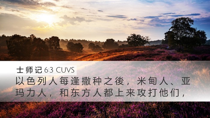 士 师 记 6:3 CUVS Bible Verse Image