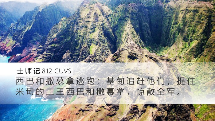 士 师 记 8:12 CUVS Bible Verse Image