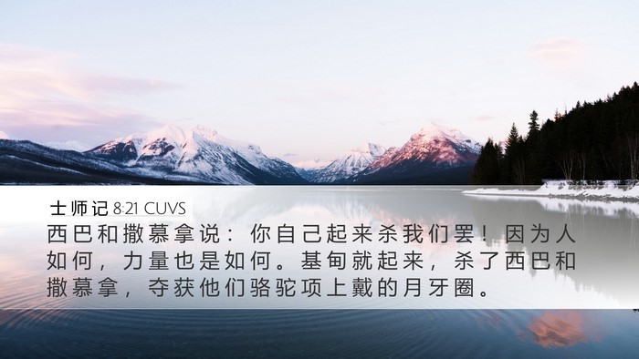 士 师 记 8:21 CUVS Bible Verse Image